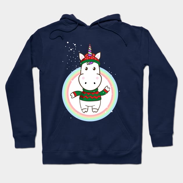 winter unicorn Hoodie by ElWish